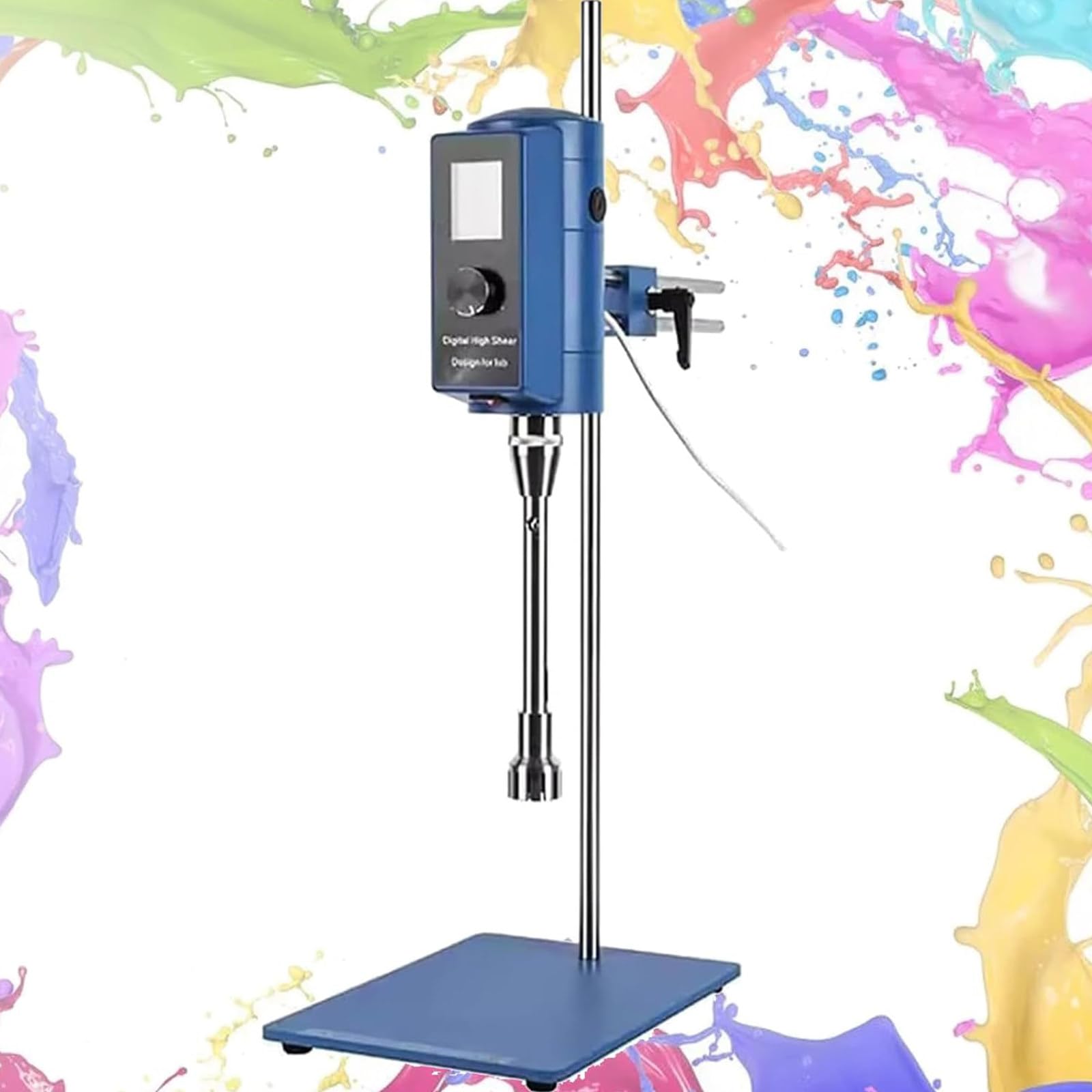 Hochgeschwindigkeits Dispergierhomogenisator, Labor Hochgeschwindigkeits Homogenisator, Einstellbarer Labor Dispergier Emulgator Mit Hoher Scherkraft, LCD Anzeige, Timer,50F