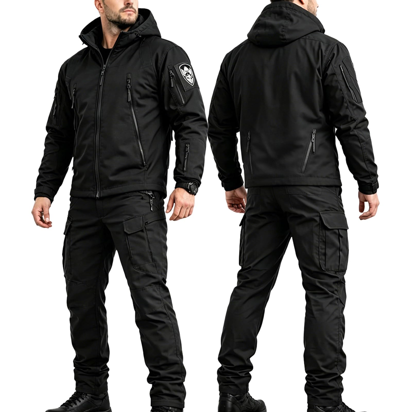Chaqueta Y PantalóN TáCticos para Hombre, Chaqueta Ligera E Impermeable Chaqueta Softshell, Trajes Militares Softshell Impermeables, Conjuntos De Trajes De Combate
