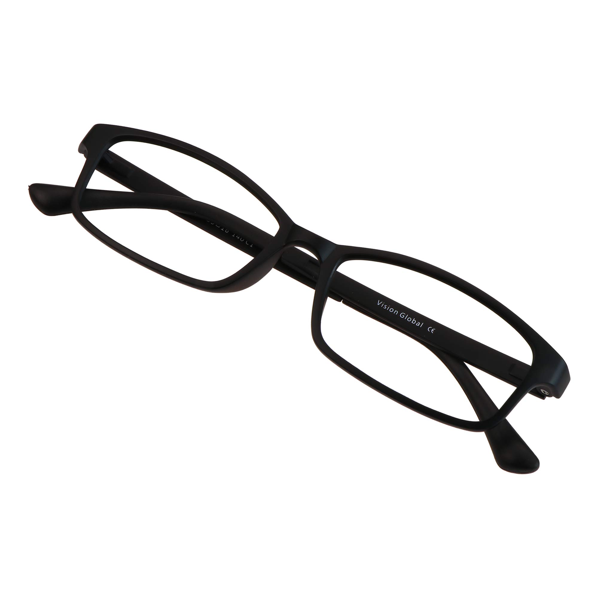 VisionGlobal Blue Light Blocking Glasses for Women/Men, Stylish Square Frame, Anti Eyestrain