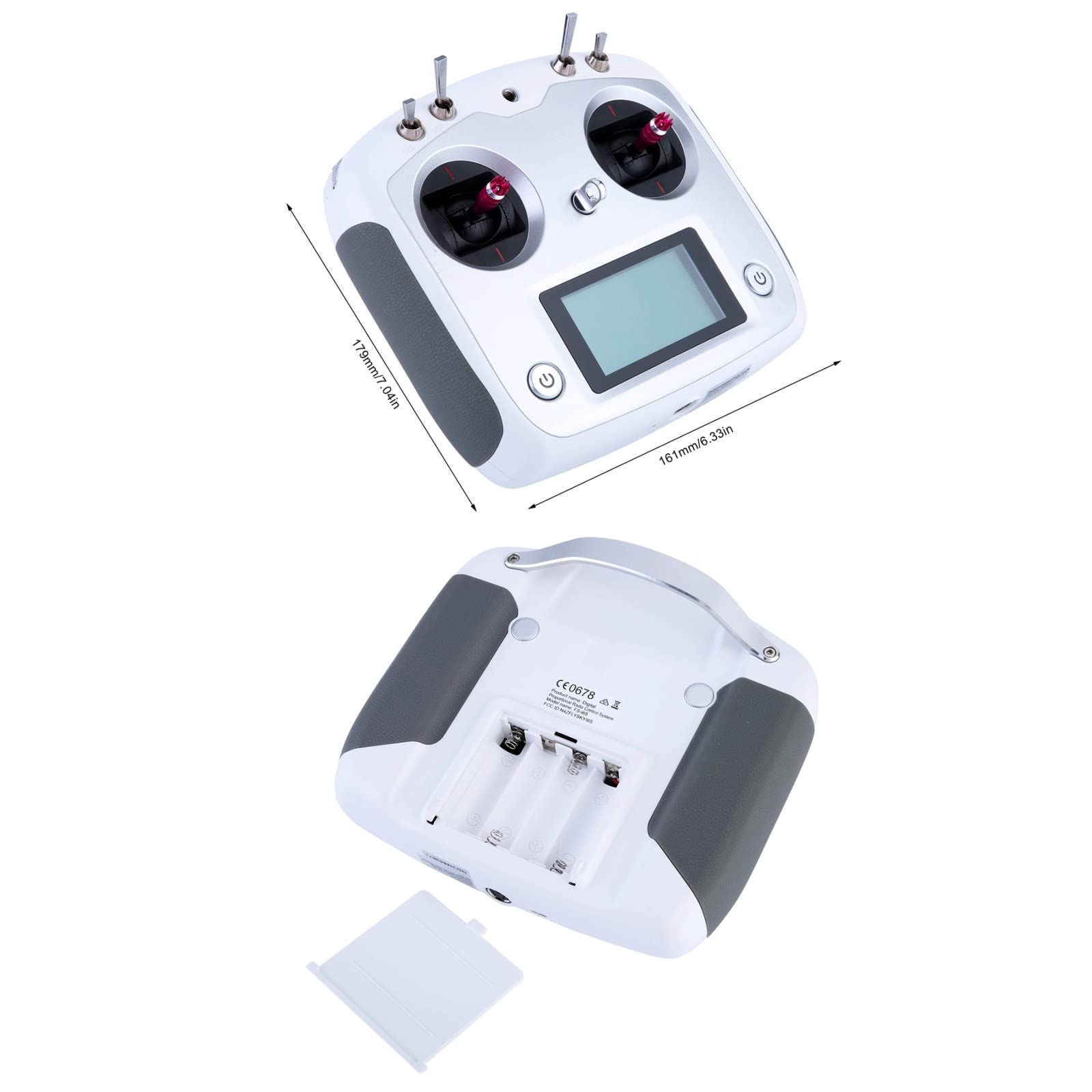HTLNUZD Flysky FS-i6S Émetteur 2,4G AFHDS 2A RC Écran Tactile 10CH Contrôleur Radio avec Récepteur FS-iA6B 6CH, pour Drone Multirotor Quadcoptère RC (FS i6x)