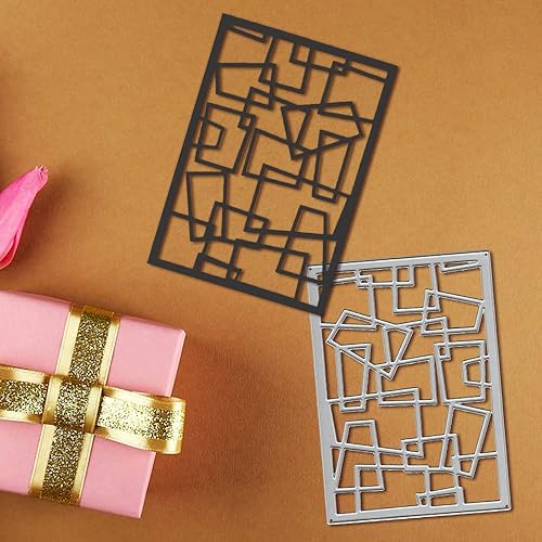 Miniatura 9 de Flores hojas troqueladas para hacer tarjetas, juego de troqueles de corte de marco rectangular, plantillas de troqueles de fondo floral, plantilla