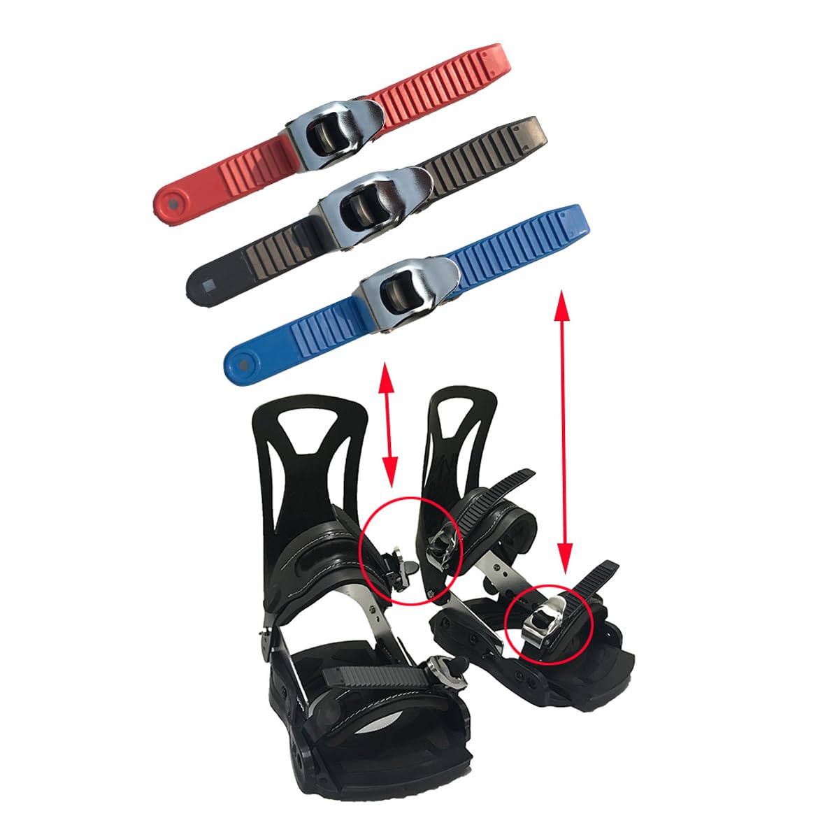 2 Pezzi di Attacchi con Cinturino alla Caviglia per Snowboard, Attacchi da Sci, Cinturino alla Caviglia Altamente Elastico, Parti di Attacchi da Snowboard Durevoli