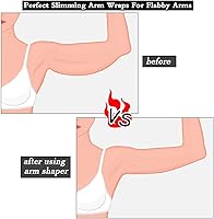 Vista 2 de BeeSpring 2 pares de envolturas moldeadoras de brazos, mangas de compresión de brazo que ayudan a perder grasa del brazo, tonifican las mangas
