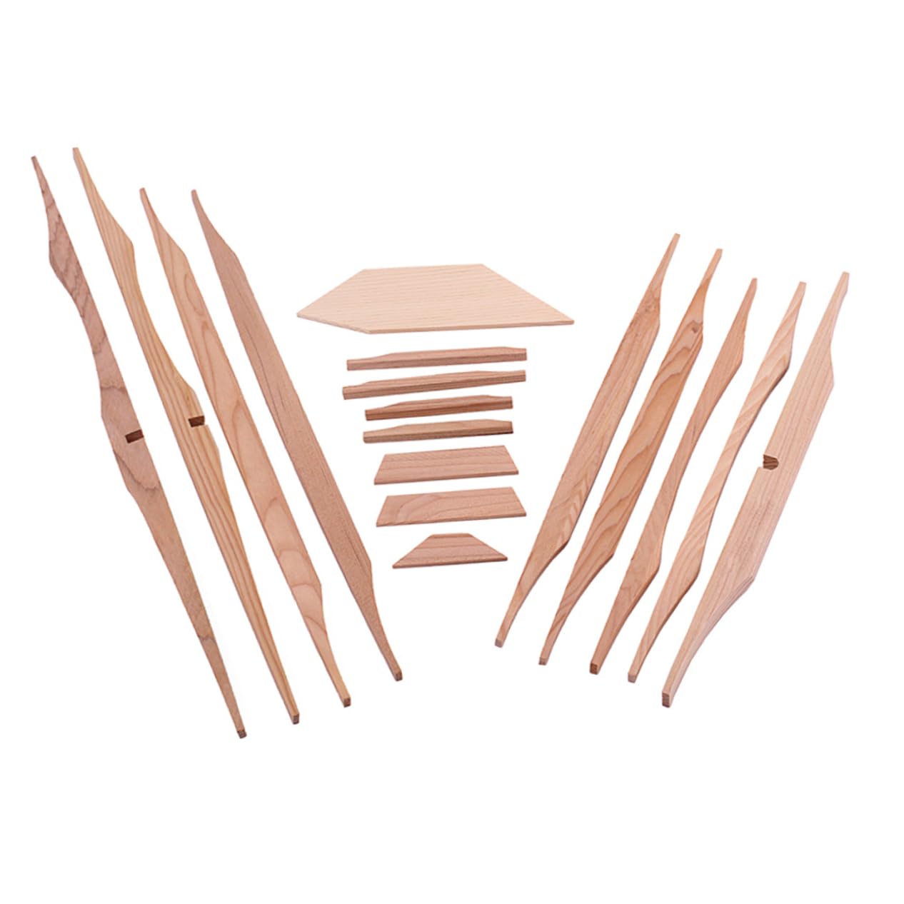 TOGEVAL Guitar Acoustic Diy Spruce Brace Kit 17pcs Spruce Wood Guitar Parts Gs307