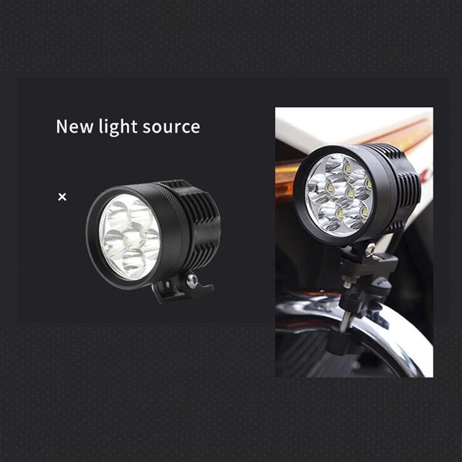 Противотуманные фары для мотоциклов, подходящие для моделей BMW R1200GS ADV, F800GS, F700GS, F650GS, K1600 — комплект дополнительных светодиодных фар (корпус и проводка)