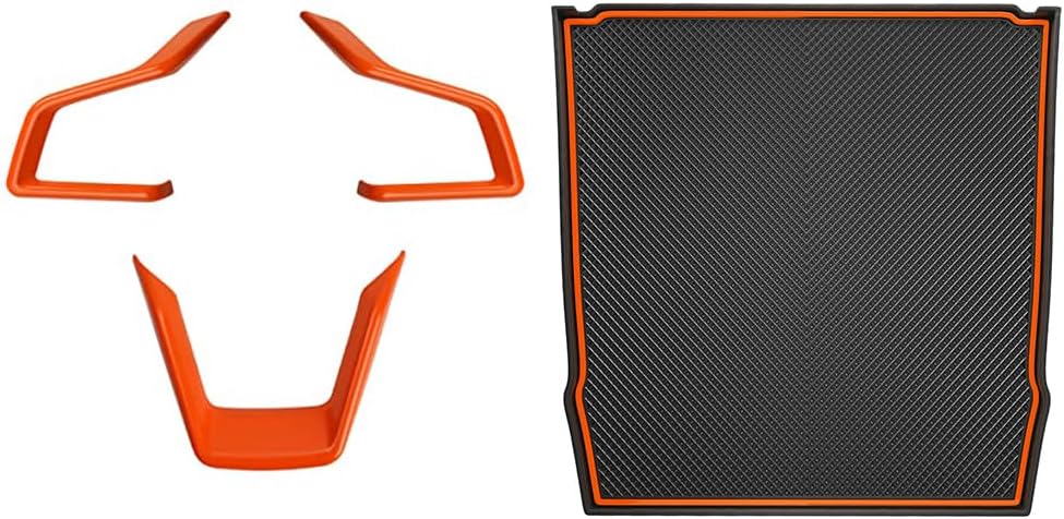 auovo Dashboard Mats + Steering Wheel Cover Trims for Subaru Forester Accessories 2019-2024 / Crosstrek 2018-2023 / Impreza 2018-2023