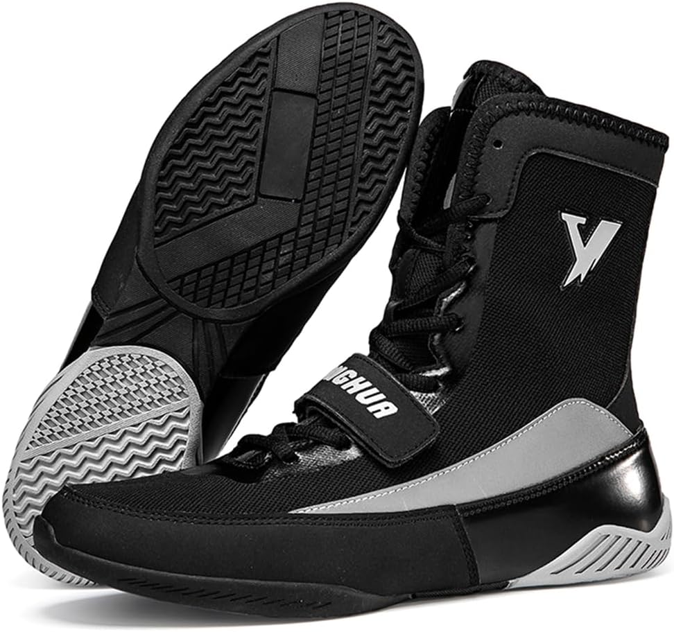 Men's Boxing Shoes Wrestling Fitness Training Non-Slip Rubber Sole Breathable Powerlifting Bodybuilding Boots Weightlifting