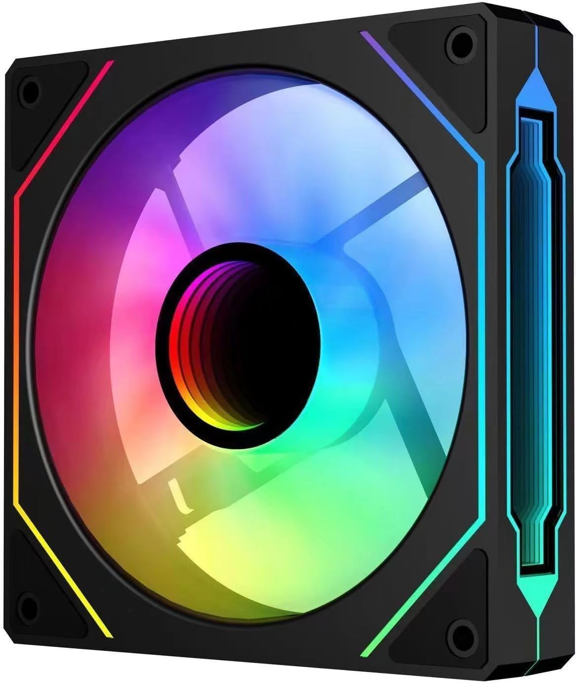 TJ Prism 120mm GEN4 Pro ARGB case Fan,Infinity Mirror RGB Light Effect 5V 3PIN Motherboard Light Sync 1000~1650RPM PWM PC Fan Suitable for Computer Cases and Liquid radiators