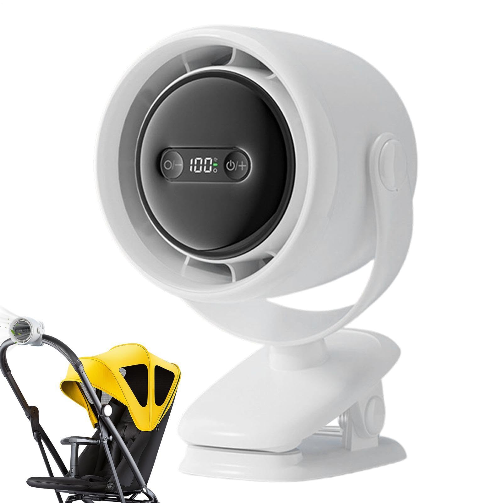 Generico Ventilatore A Clip Portatile Silenzioso ricaricabile portatile e