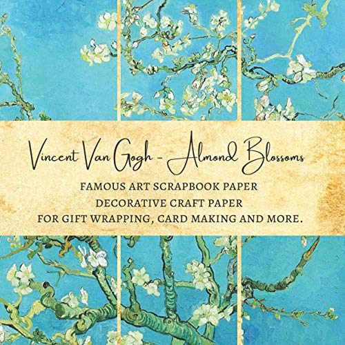 Vincent Van Gogh - Almond Blossoms Famous Art Scrapbook Paper | Decorative Craft Paper for Gift Wrapping, Card Making and More: Premium Decor Sheets for Scrapbooking Projects