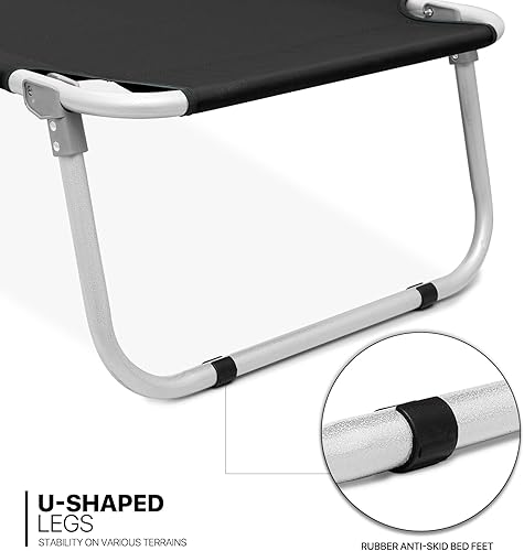 Miniatura 8 de MoNiBloom Cunas para dormir, cama portátil plegable para camping, ultraligera, fácil de instalar, con cama de transporte para senderismo al aire