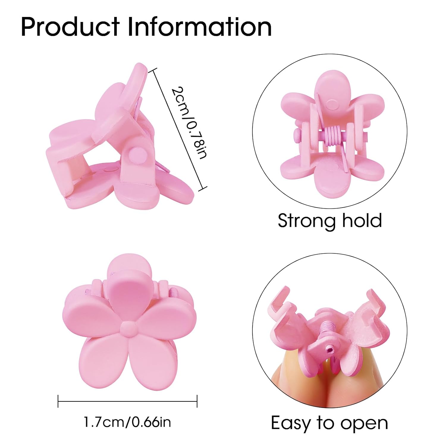 Mini Flower Hair Clips 100Pcs, Small Hair Clips Mini Claw Clips Cute Jaw Clips Hair Pins Hair Barrettes Hair Accessories for Women Girls Kids Teens - Image 2