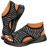 Genérico Sandalias Mujer Sandalias Mujer Verano Ortopedicas Comodas De Fascitis Plantar Pie Ancho Zapatos Sneakers Sandals Women Para Agua Planas Cuerda Llevar Con Plantillas Playa Barefoot Chanclas