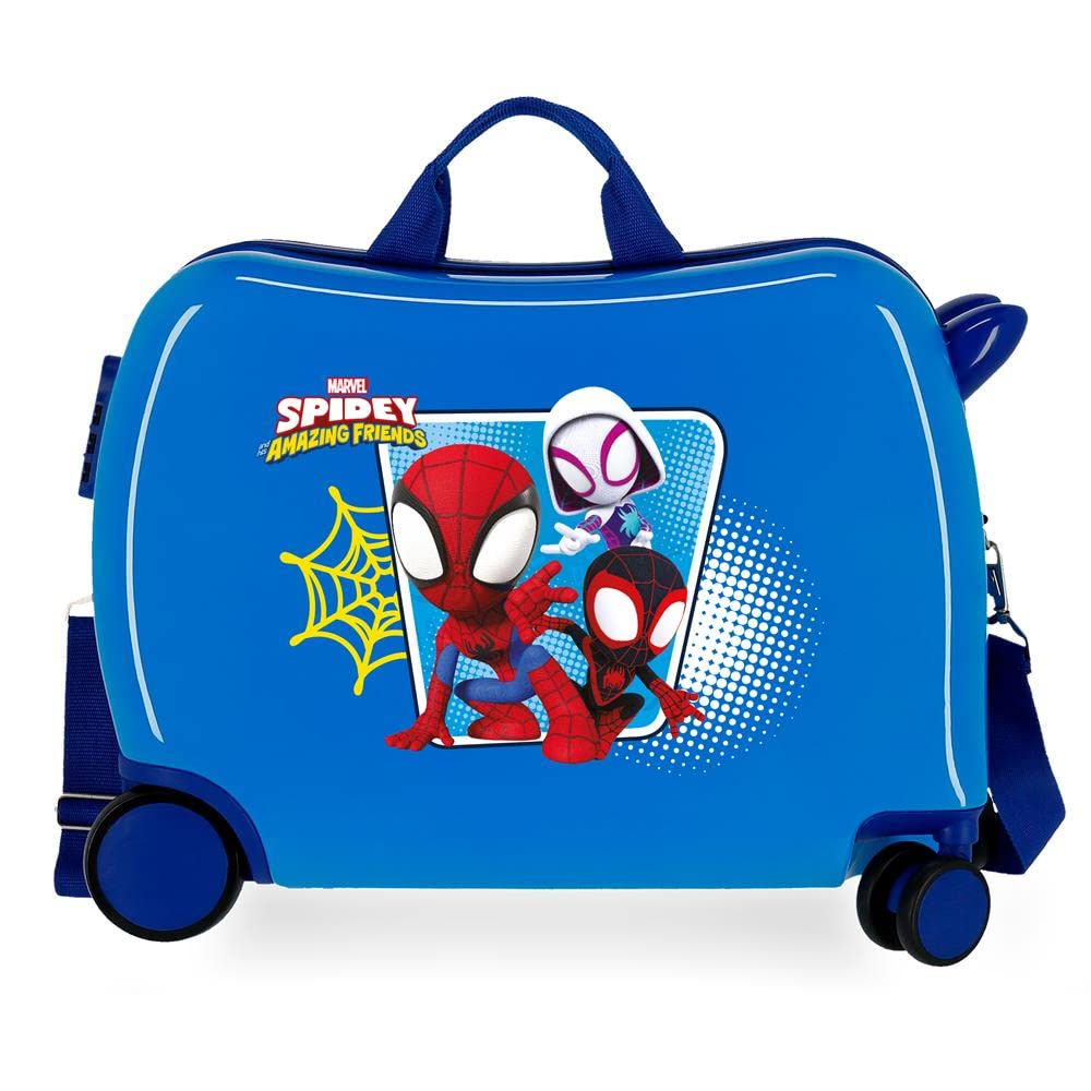 Marvel Spidey Team Up Valigia per bambini blu 50 x 39 x 20 cm Rigida ABS Chiusura a combinazione laterale 34 L 1,8 kg 4 ruote equipaggiamento a mano, blu, Valigia per bambini