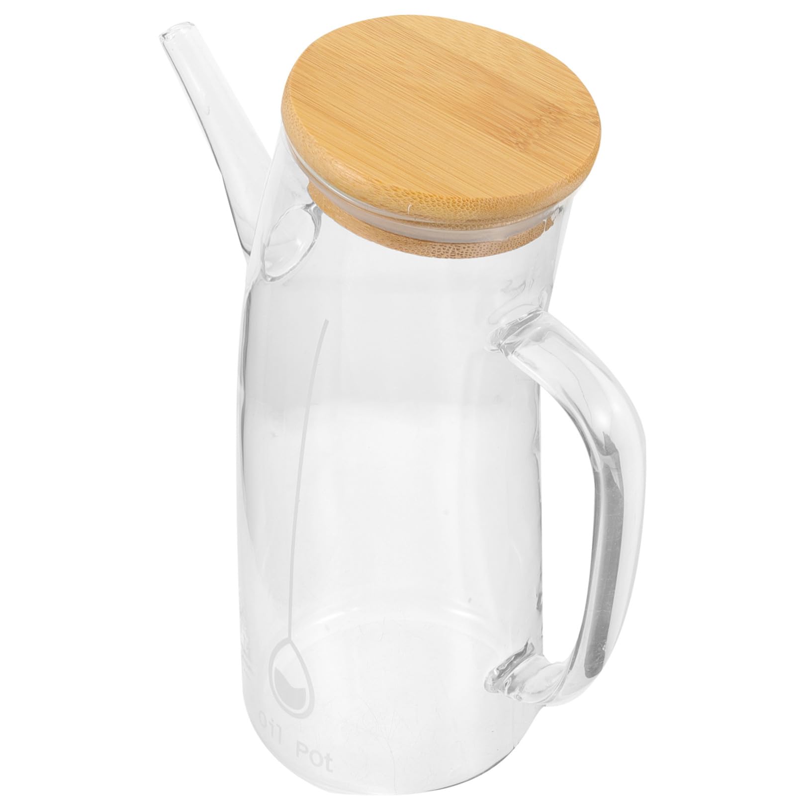 Gatuida Bottiglia di Olio in Vetro con Manico e Beccuccio, Dispenser Antigoccia con Scala, 550 Ml, Contenitore per Olio e Aceto da Cucina, Pratico e Sicuro per Uso Domestico
