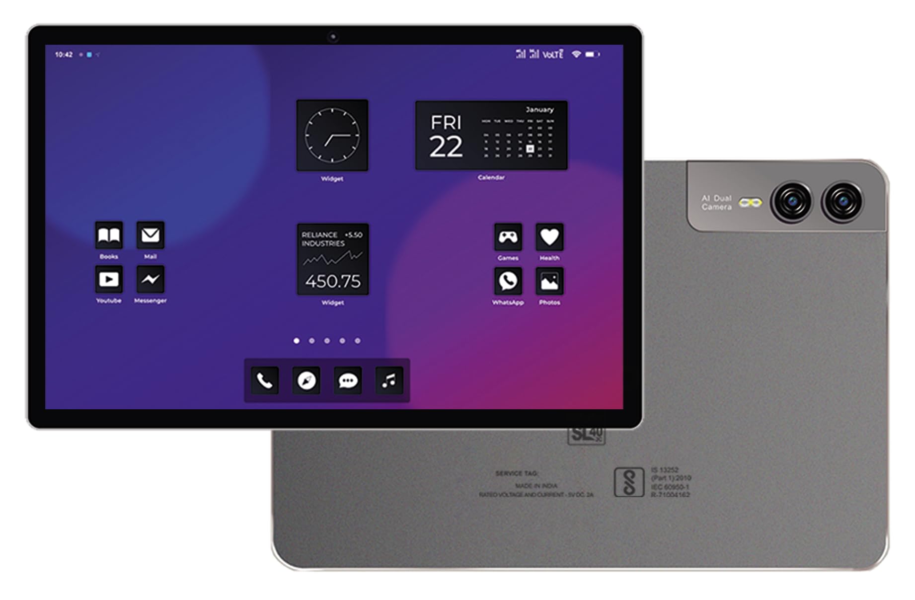 DOMO Slate SL40 2C 10.1-Inch 4G Tablet PC, 4GB RAM + 32GB inbuilt Storage,1TB Expandable, Bluetooth, Dual SIM Slot, Octa Core CPU, GPS-image-33