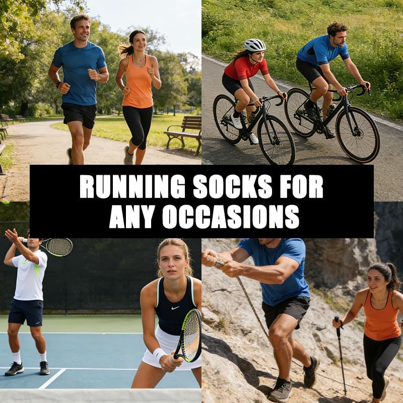 Ankle Socks for Women Men Sport Solid Color Socks for Athletic Running 6/12 Pairs Size 6-10 - Image 5