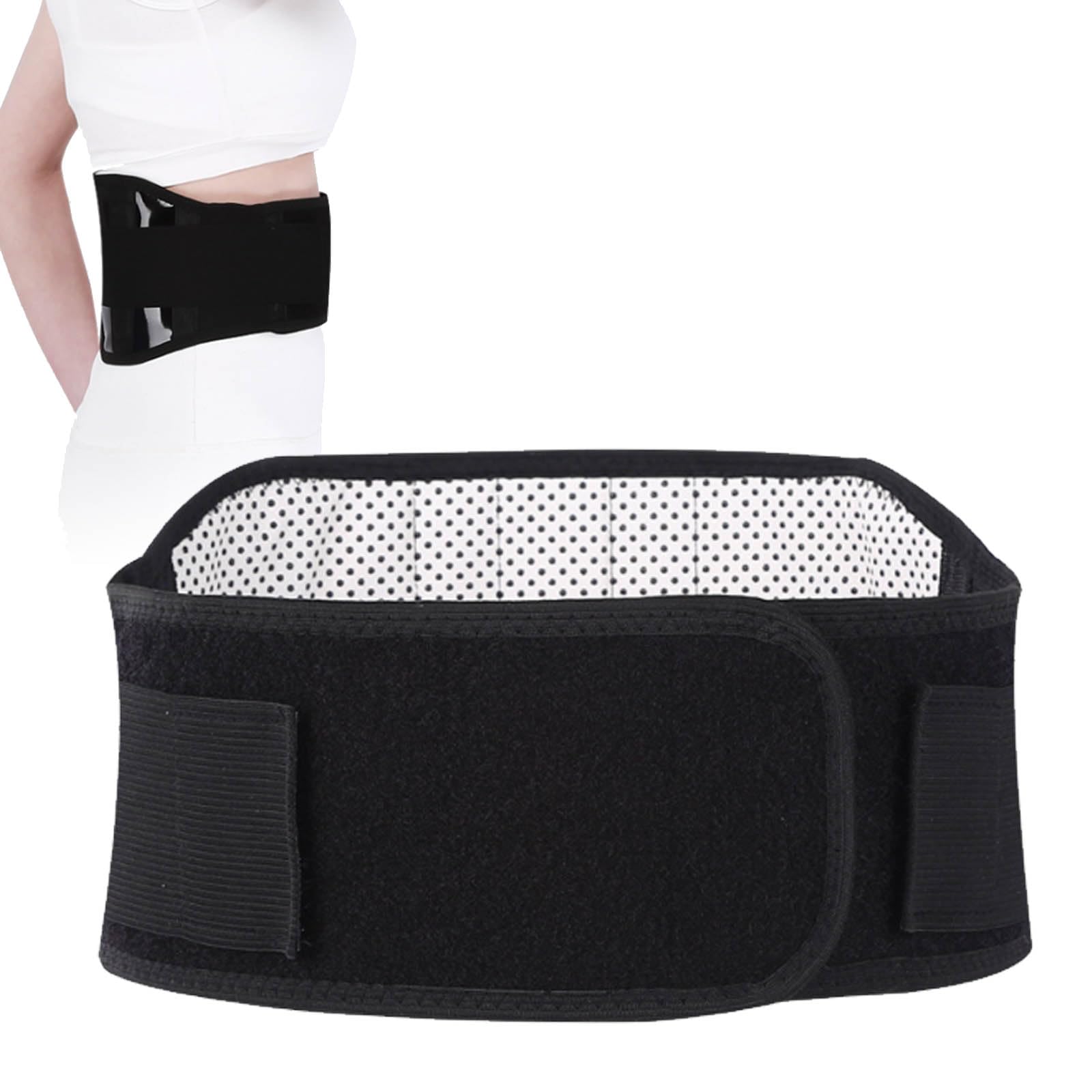Faja Lumbar, Material de Caucho y Fibra plástica Que estabiliza la Columna Lumbar Mantiene el Calor. Cinturón Cintura, Soporte for Dolor Espalda M(M)