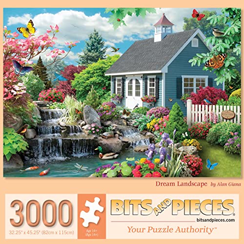 Bits and Pieces – Rompecabezas de 3000 piezas para adultos – Paisaje de ensueño - Escena de primavera por el artista Alan Giana, tamaño del rompecabezas armado: 32" x 45" miniatura 1