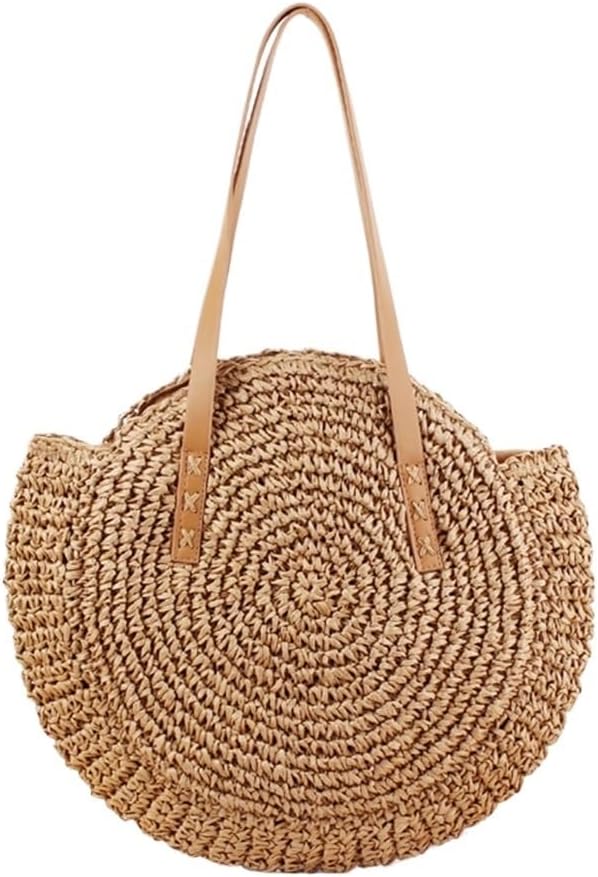 Round Shoulder Bag Woven Bag Beach Bag Women's Bags
