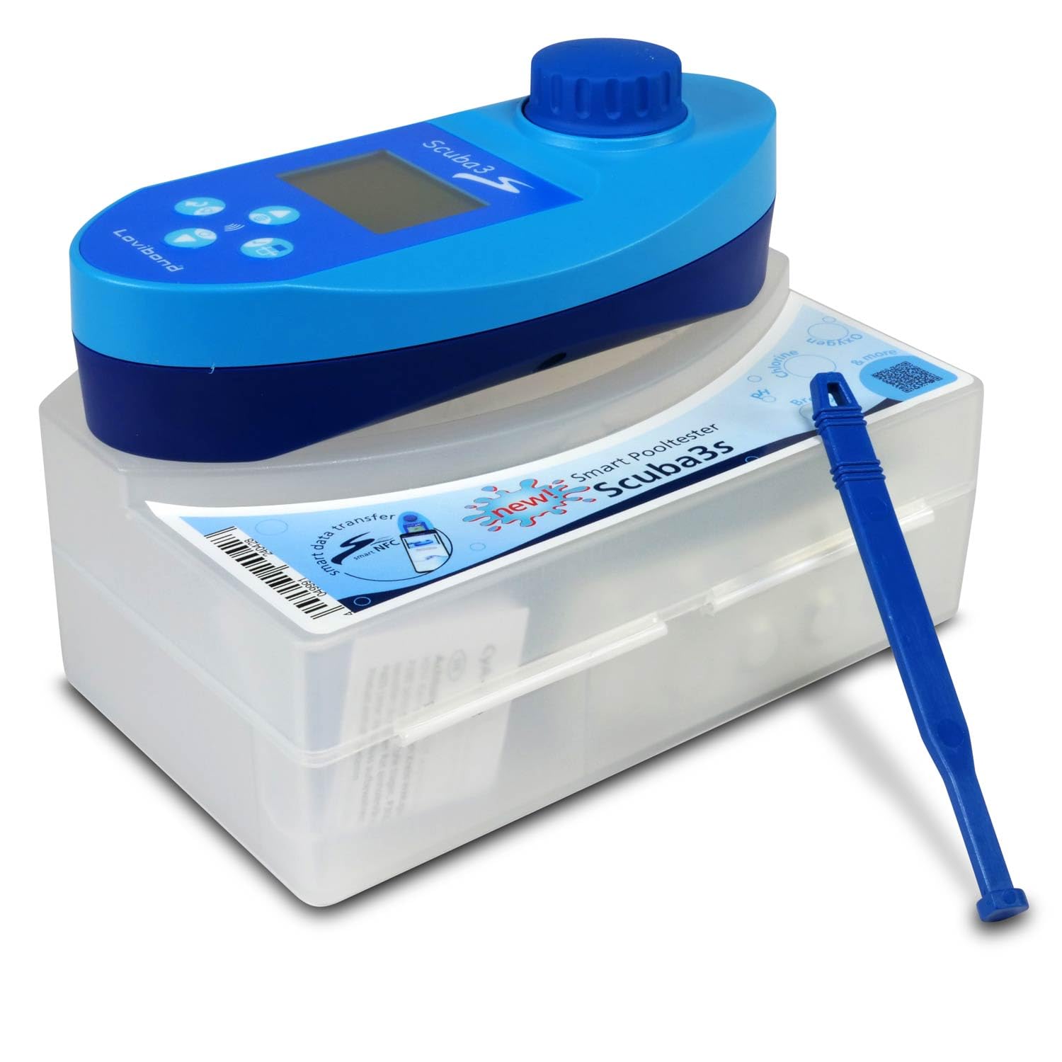 Lovibond Scuba3s Pool Misuratore elettronico per piscina con NFC e applicazione - 11 parametri acqua - Qualità dell'acqua - Piscina IPX7 - Facile da usare