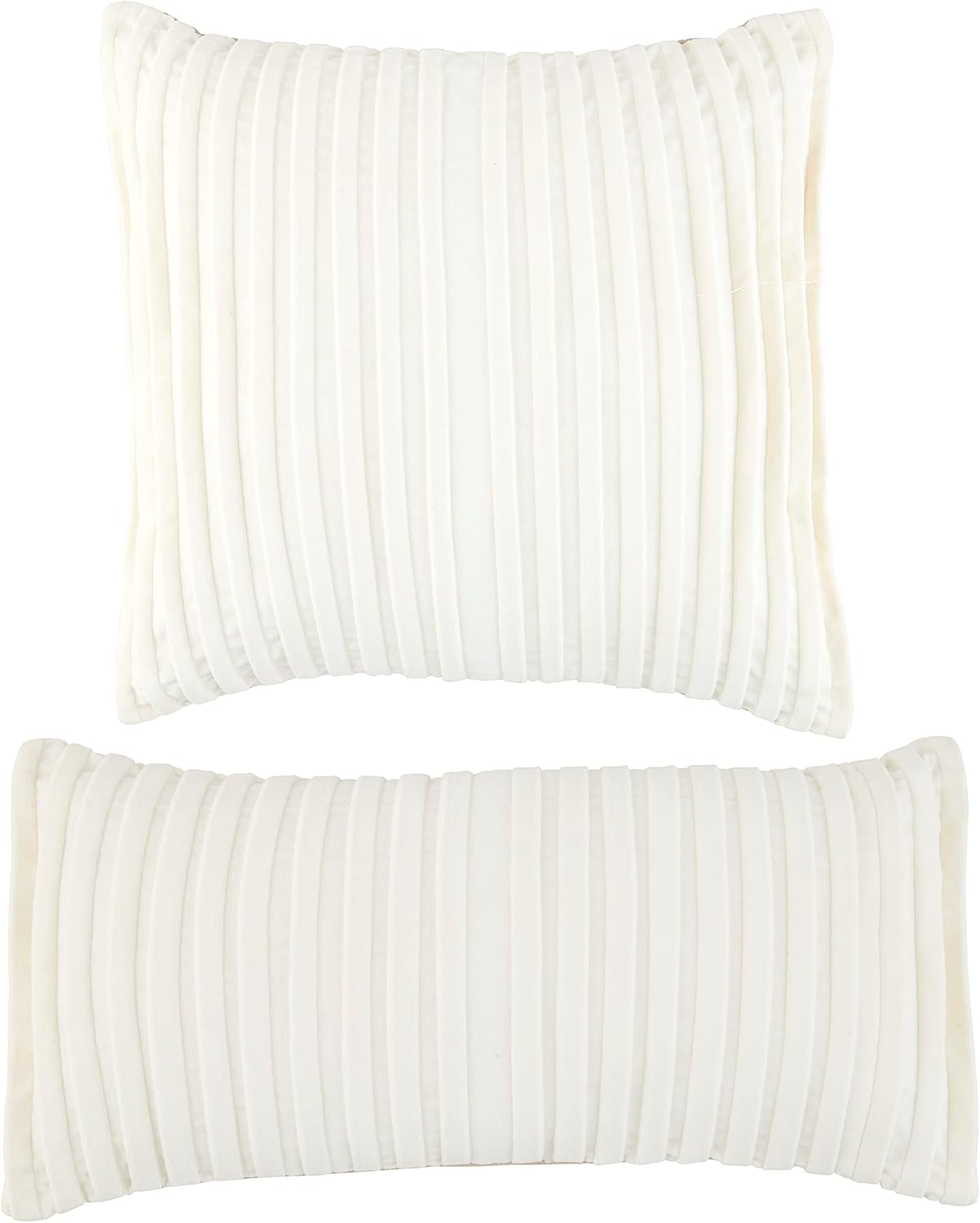 Mud Pie Pleated Velvet Pillow, White