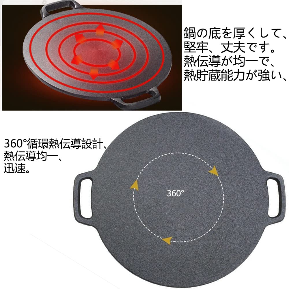 Amazon | フライパン セット 鉄 28cm ih/ガス火対応 5mm厚 高熱伝導率