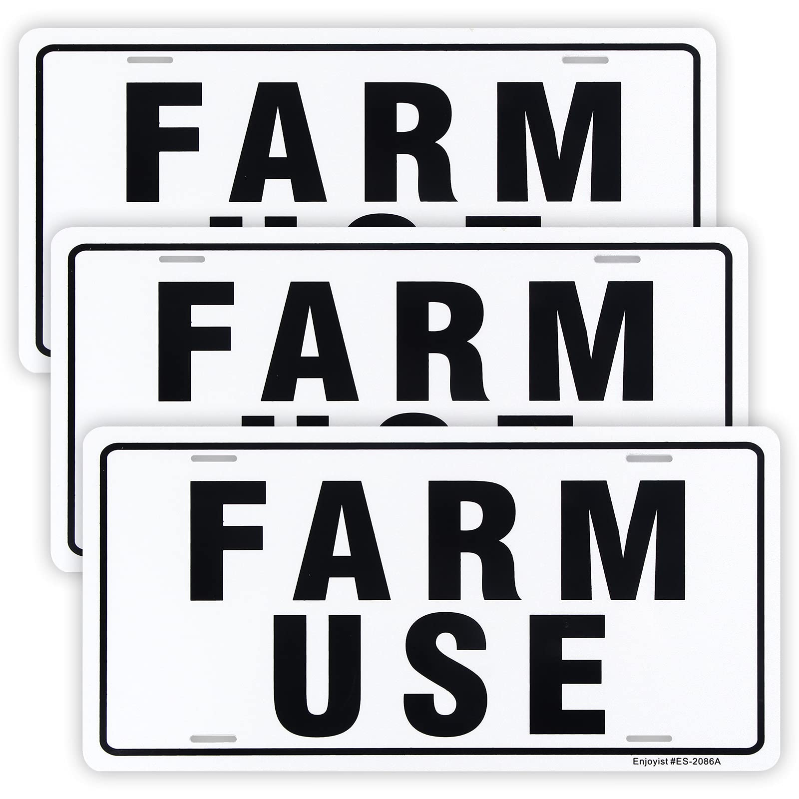 Buy Enjoyist 3Pack Farm Use Id Tag Sign,12"x 6" .04" Aluminum