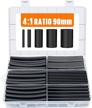 3.54 Inches Heat Shrink Tubing Kit 100 Pcs, Ratio 41 Adhesive Lined