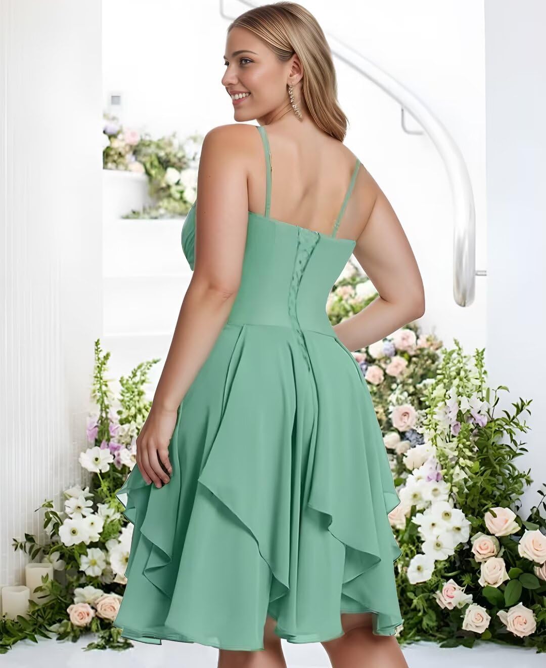 Short Homecoming Dresses for Teens Chiffon 2026 Halter Ruffle Mini Formal Evening Party Gowns with Pockets