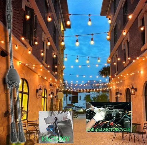 Dstfuy 2Pin Waterproof Connector,Ip68 16Wag Y Shape 1 Male-Divided-2 Female Spillter Connector,Led Extension Cable For Car,Boat,Indoor/Outdoor Led Strip Lights. #TOP5