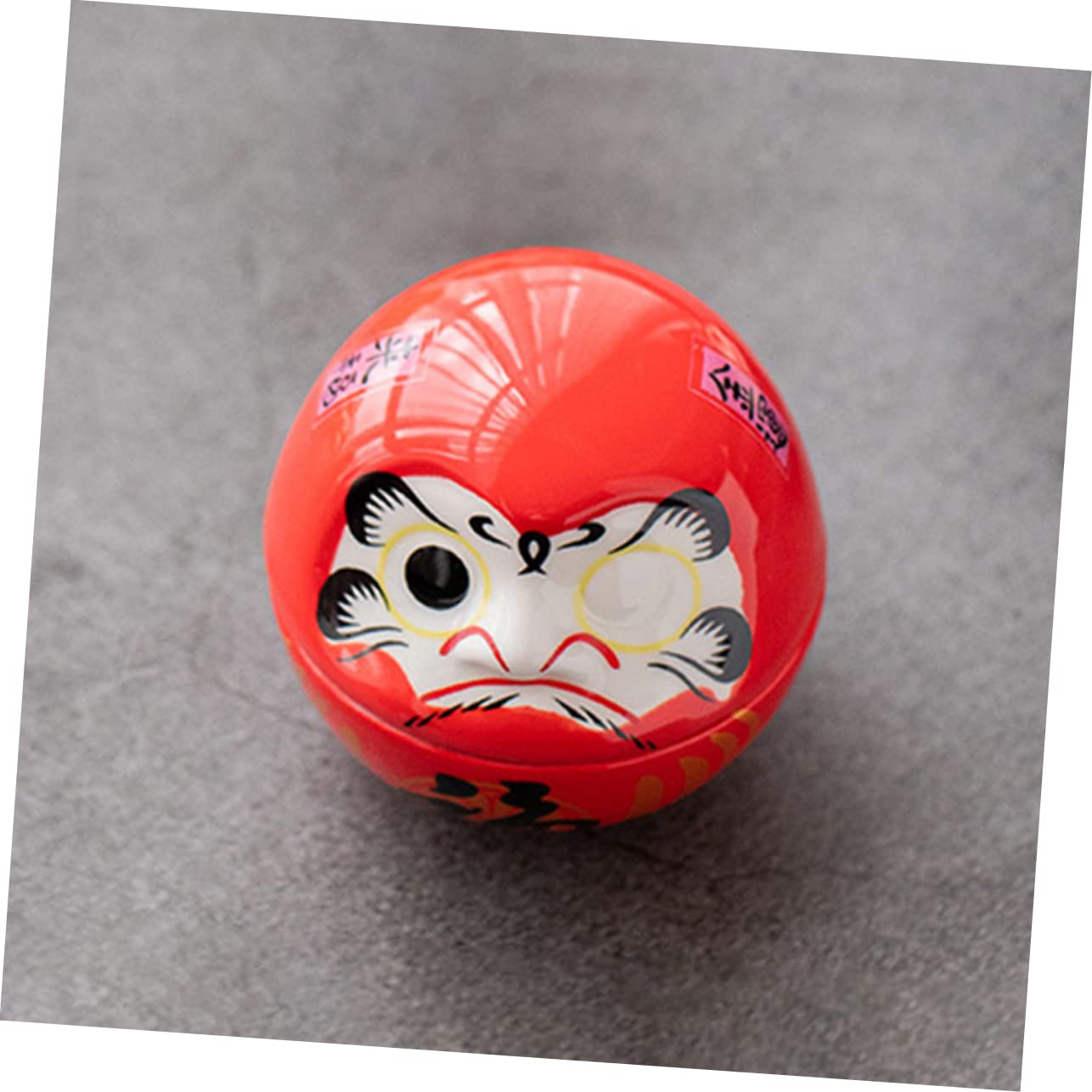 TOPBATHY 4 Piezas de Darma decoración Japonesa estatuilla Japonesa de decoración Oficina decoración Dormitorio Suerte tambaleándose decoración de Gatos cerámica Rojo