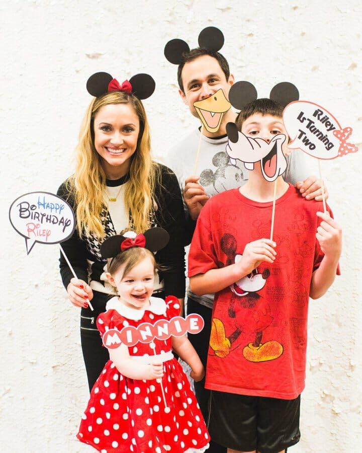 Miniatura 6 de MYAMPED - Decoración para pastel de 1er cumpleaños, temática de Mickey negro con purpurina, perfecta para fiesta de primer cumpleaños, fiesta de