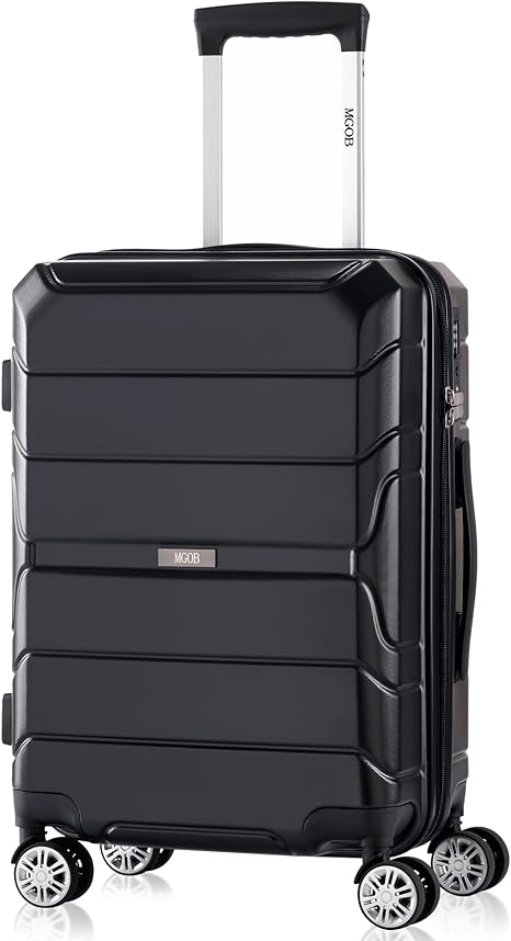 review MGOB Carry On Luggage Built-In TSA Lock, Suite Case with Spinner Wheels PC + ABS Hard Case Luggage Lightweight Travel Luggage