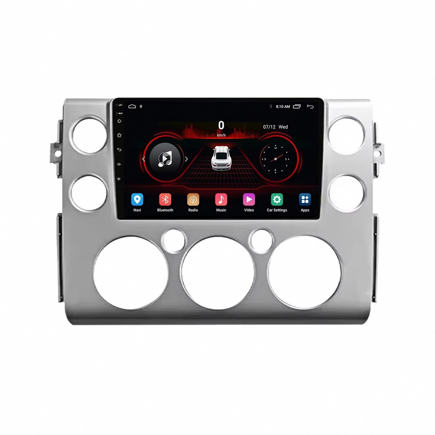 Autoradio Car Navigation per Toyota FJ Cruiser J15 2006-2020 Wireless Carplay Android Auto Stereo Auto Bluetooth Ips con Pantalla Táctil con Gps, 8 Nucleo 4G+64G