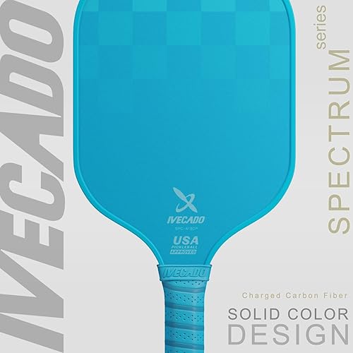 Miniatura 3 de Ivecado Paleta de pickleball de fibra de carbono aprobada por USAPA - Raquetas de bola de pepinillo con núcleo de panal más gruesas, regalo con