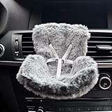 Car Seat for Dolls with Soft Furry Cushion, Air Vent Clip and Desktop Stand, Cute and Functional Car Ornament for Doll Collectors (H)