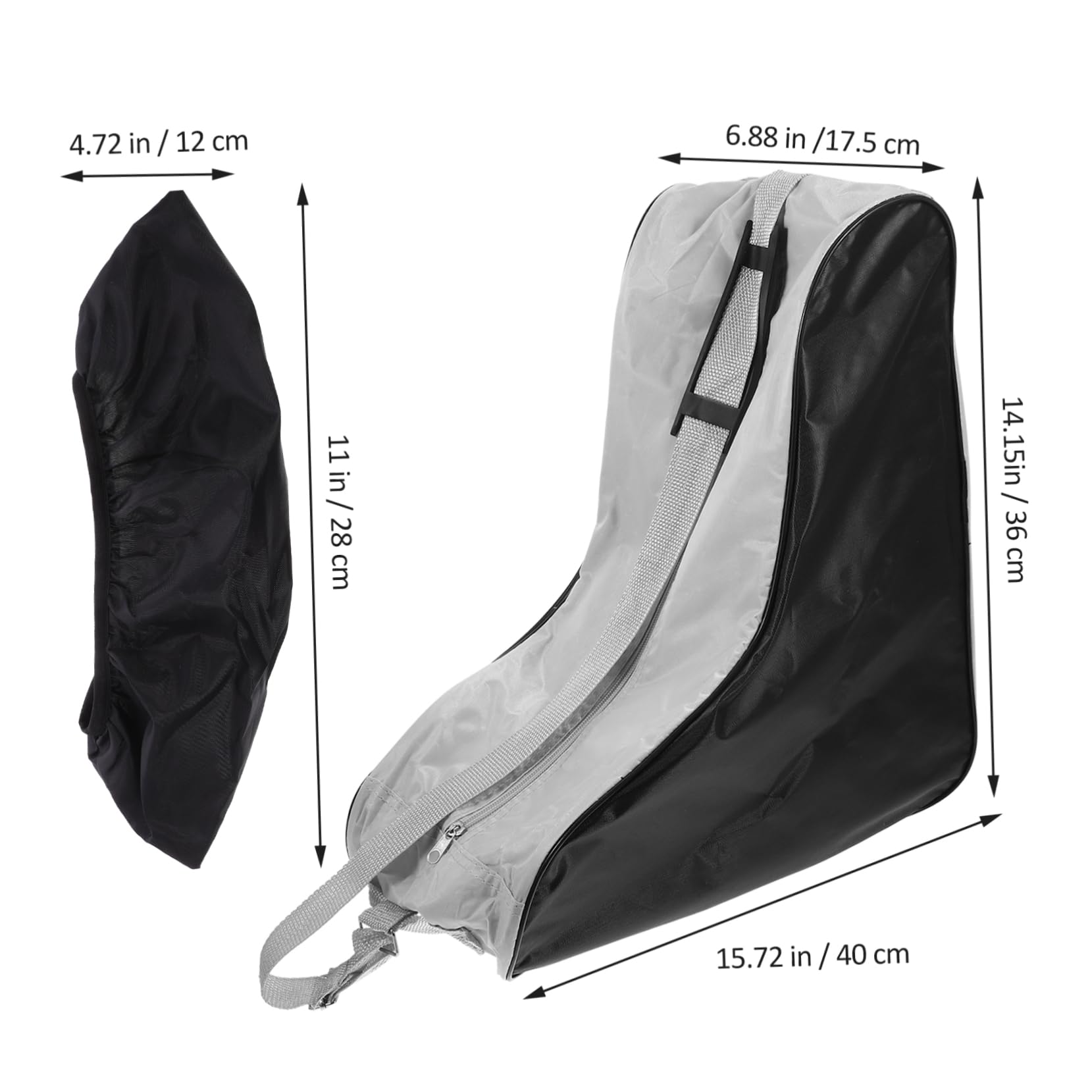 Abaodam 1 Set Roller Skating Bag and Shoe Cover Ice Roller Inline Roller Skates Women Roller Skate Shoes Skating Shoes Skate Storage Roller Skate Bag Roller Skates Bag Black Oxford