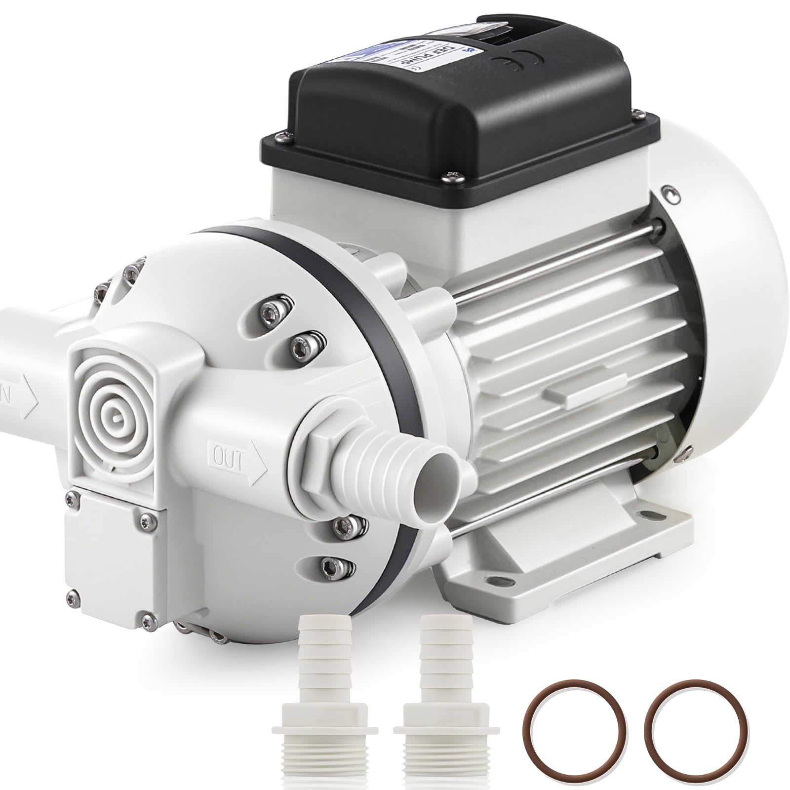 Mxmoonant DEF pump 220 V AC, bomba de membrana multilíquido, 25 psi, 1,7 bar, 400 W, 40 Lpm, autocebado, botón de inicio/parada, para diésel, ADblue, beverages