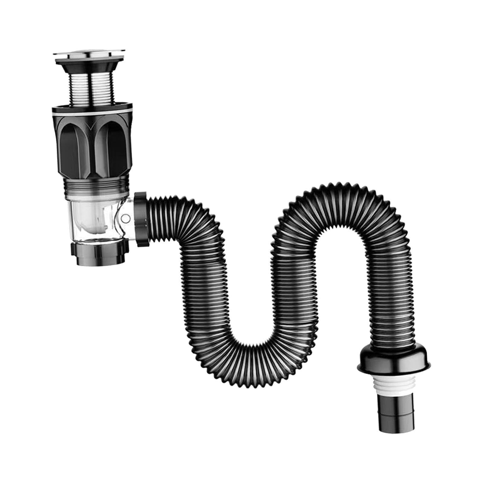 QIXCXAZ Reliable Sink Drain Pipe Kit Premium Bathroom Sink Drain Pipe Flexible Sewer Easy Installation and Kitchen Under Kit Universal Adjustable Plumbing