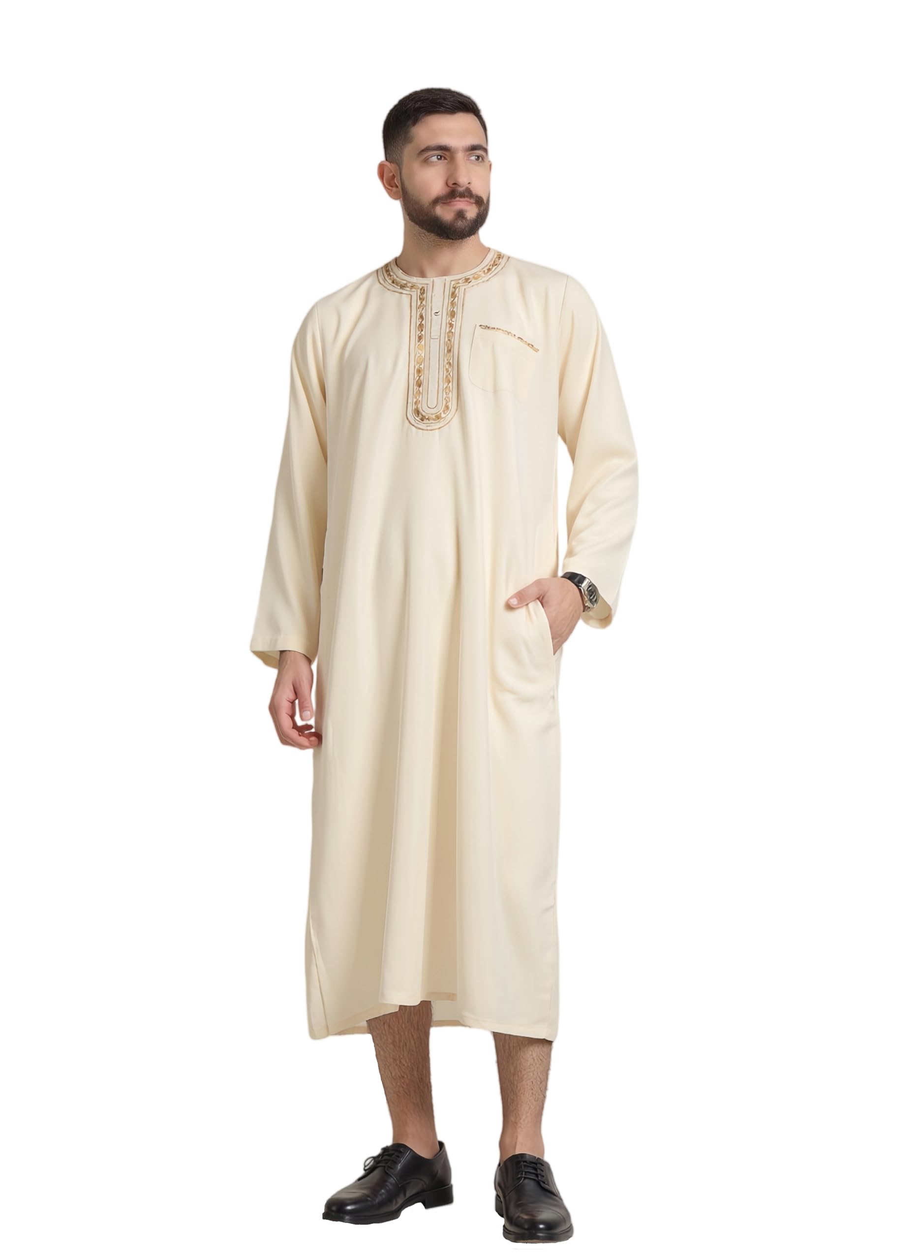 Men's Muslim Clothes Basic,casual,long Sleeve