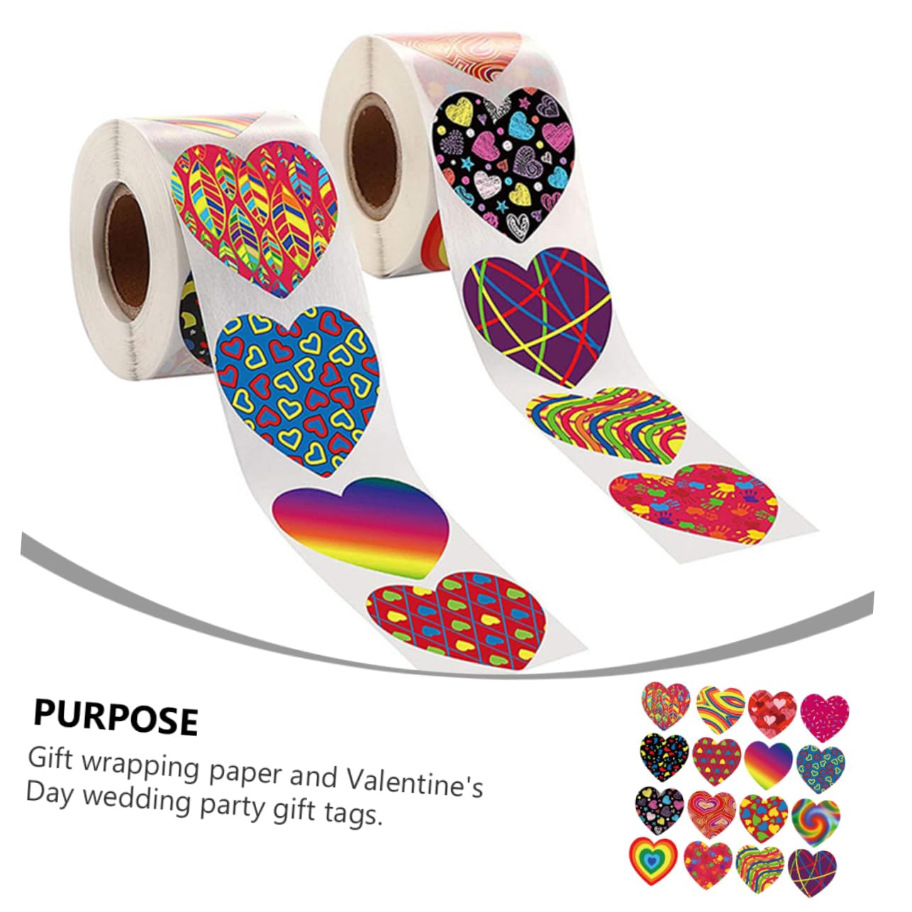 MAGICLULU 3sets Etichette Adesive Forma Di Cuore Per Decorazioni Di Matrimonio e Rosso Blu Per Gadget e Regali Per Invitati