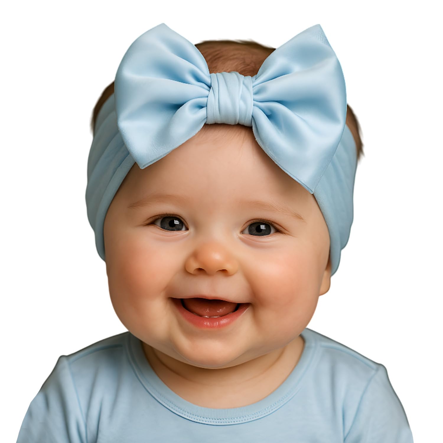 SYGA Baby Headbands Soft Velvet Bow Strechable Hairbands Newborn Infant Toddlers Kids 0-3 Year (Royal Blue)-image-23