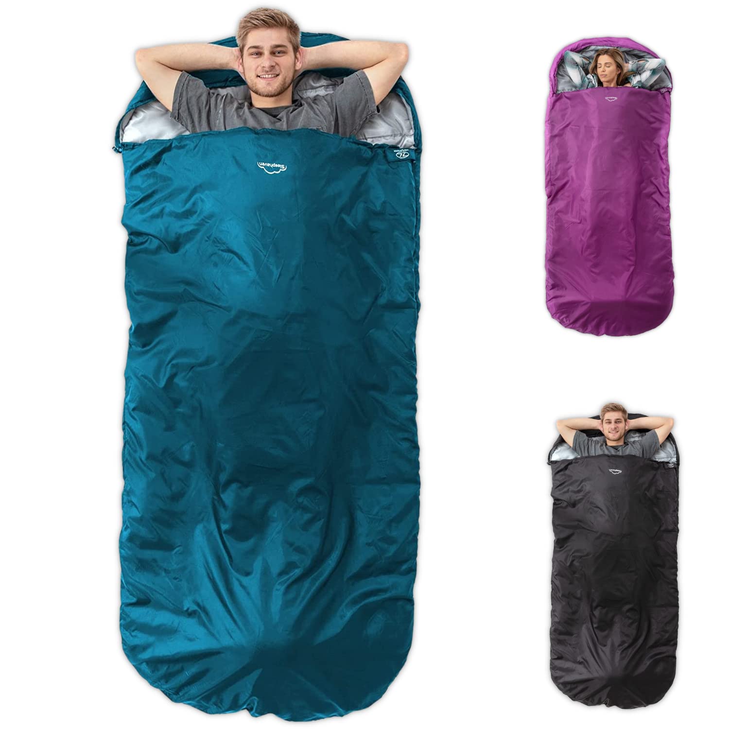 3.5lb Lightweight Sleeping Bags for Adults - Rectangular Style - Extra Wide & Warm Snuggle Sleeping Bag by Highlander