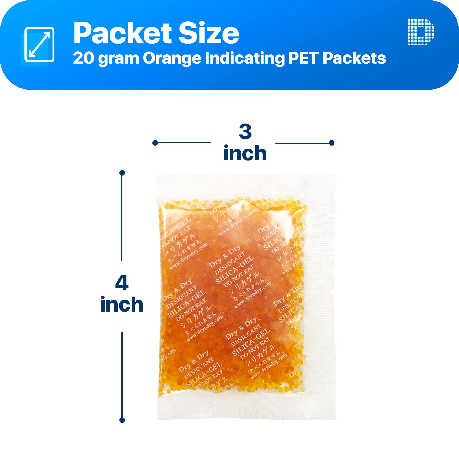 Dry & Dry Paquetes de gel de sílice desecante de alta calidad (naranja a verde oscuro) - Paquetes de sílice recargables, gel de sílice - 14 paquetes (20 gramos)