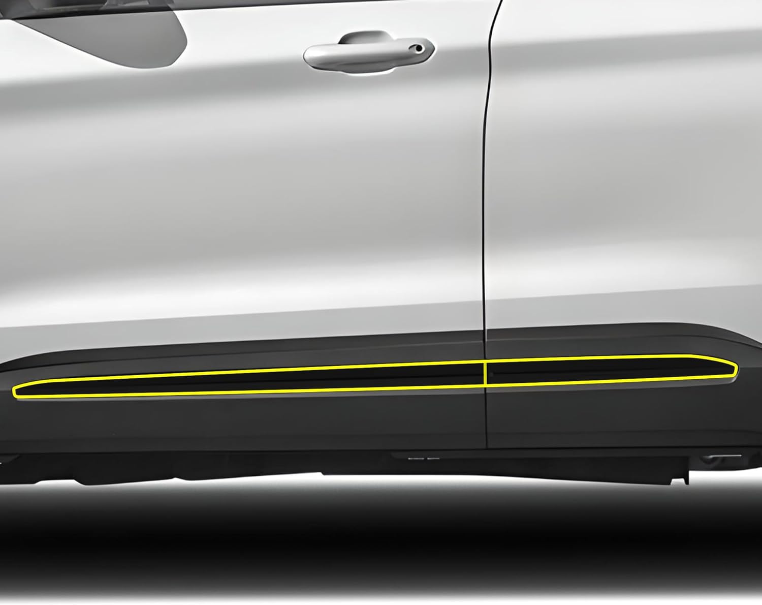 BOGAR TECH DESIGNS Side Skirt Chrome Delete Overlay Compatible with Ford Explorer 2020-2024, Gloss Black