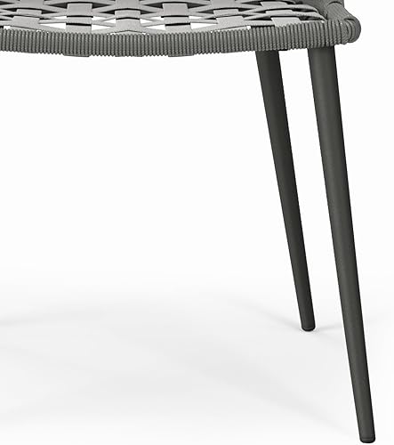 Miniatura 11 de SIMPLIHOME Beachside - Silla de comedor contemporánea al aire libre (juego de 2) en tela de poliéster gris para el comedor