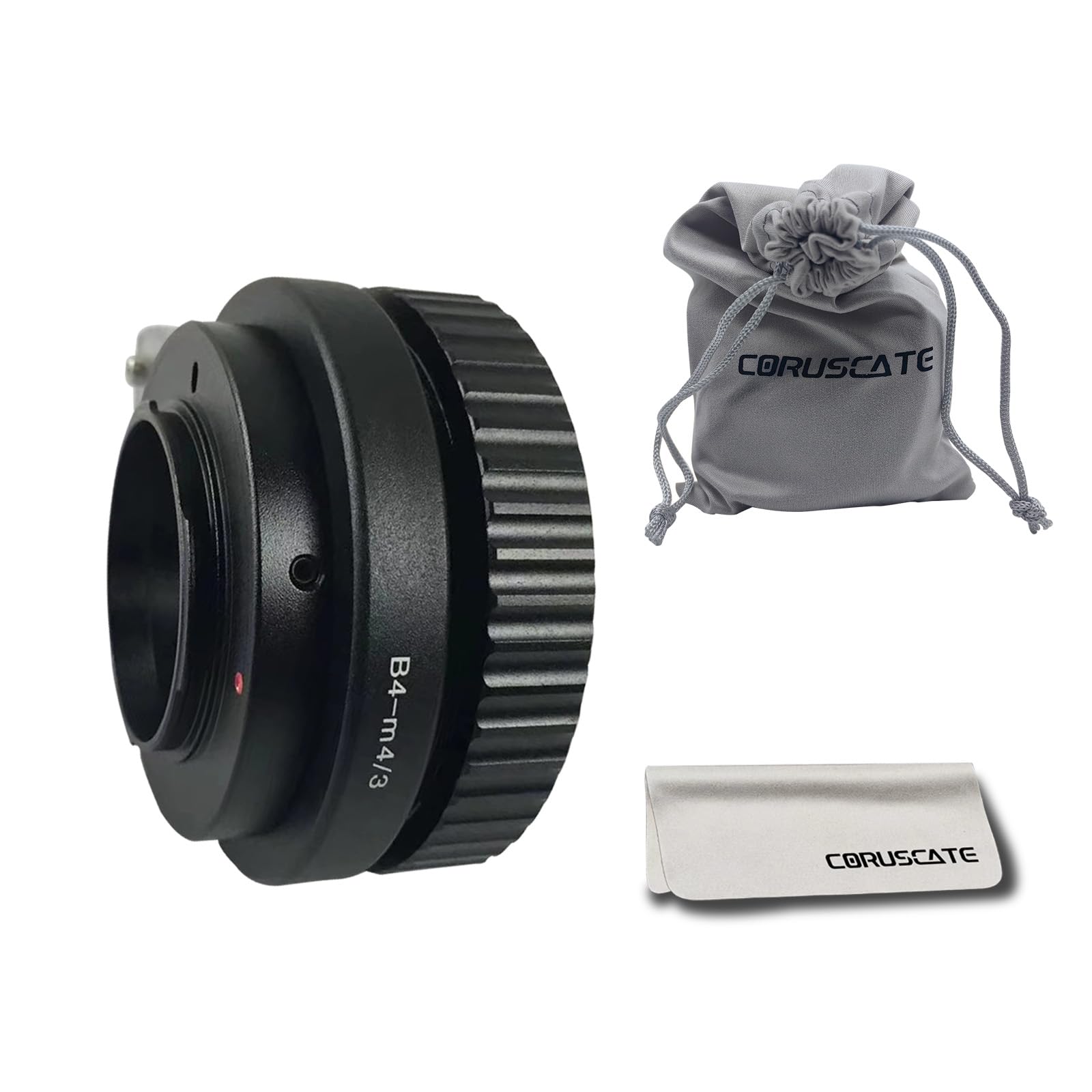 B4 auf M4/3 Objektiv Adapter,Kompatibel B4 (2/3") Objektiv auf Kompatibel mit Micro Four Thirds (M4/3) Kameras OM-5,EM1X EPL10,EPL9,EPL8,EPL7,EPL6,G9,G7,G1,G2,G3,G5+Objektiv Reinigungstuch