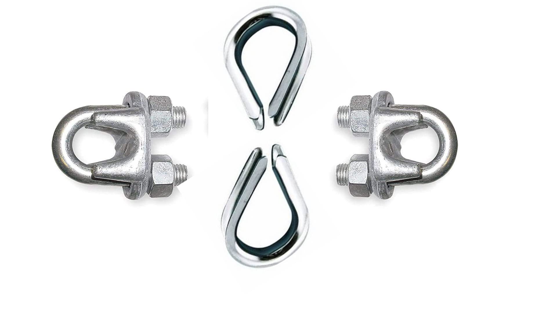 Awesome Wire Lock with Wire Rope Cable Thimbles Rigging -Set Pieces Multipurpose use (4mm, 4+4)-image-6