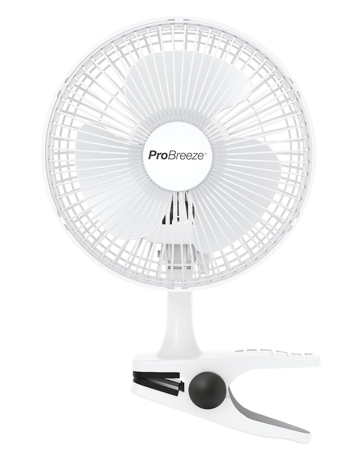 Pro Breeze Mini Ventilatore Professionale con Clip I Piccolo Ventilatore Elettrico con Funzionamento Ultra-​Silenzioso e 2 Impostazioni di Velocità I 15W. Per Casa, Letto, Ufficio e Scrivania